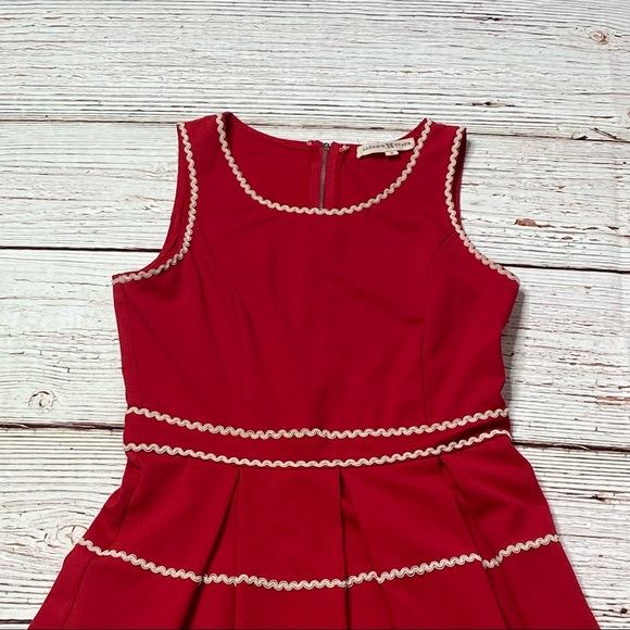 Altar’d State Red A-Line Ivory Striped Dress Sz S - Picture 4 of 14
